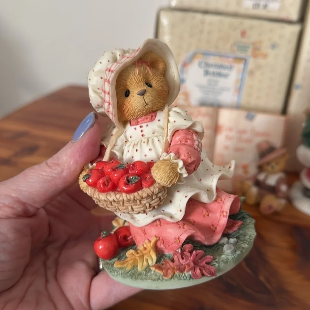 Vtg Cherished Teddies Figurines Klaus Hannah Lindsey & Lyndon We Bear Thanks